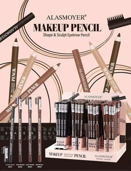Alasmoyer Make Up Pencil Shape & Sculpt Eyebrow Pencil [Conf. da 144 pezzi]
