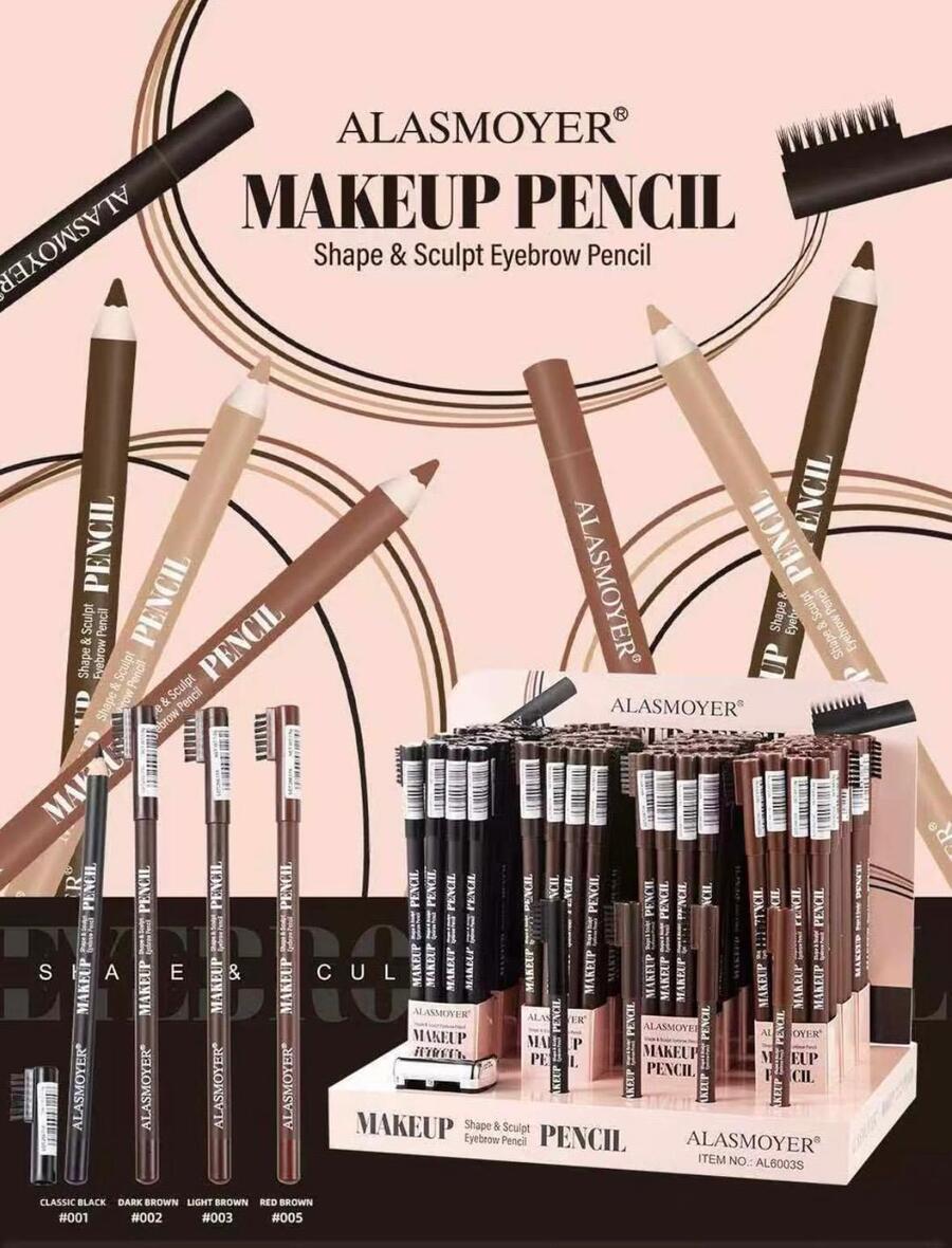 Alasmoyer Make Up Pencil Shape & Sculpt Eyebrow Pencil [Conf. da 144 pezzi]