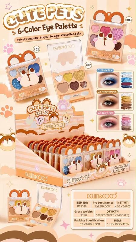 Kevin & Coco 6 Color Eye Palette [Conf. da 24 pezzi ]