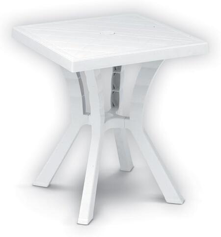TAVOLO TAVOLINO QUADRATO BIANCO 60X60 ARREDO GIARDINO