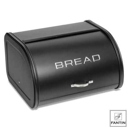 Fantin - Contenitore Porta Pane Nero in Latta "Bread" 30x26xH17 cm