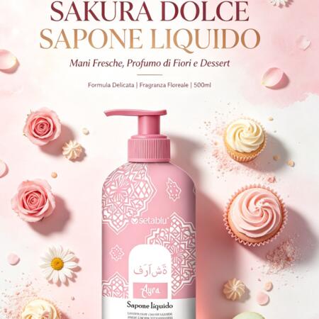 Seta Blu Sapone Liquido da 500 ml Ayra