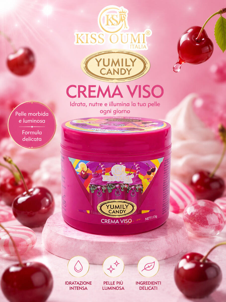 Kiss Oumi Crema Viso Da 115gr Yumily Candy [Conf. da 12 pezzi]