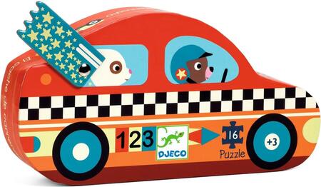 PUZZLE MACCHINA DA CORSA SAGOMATA
