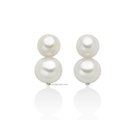PER2770 Orecchini in Argento con doppia perla Miluna 