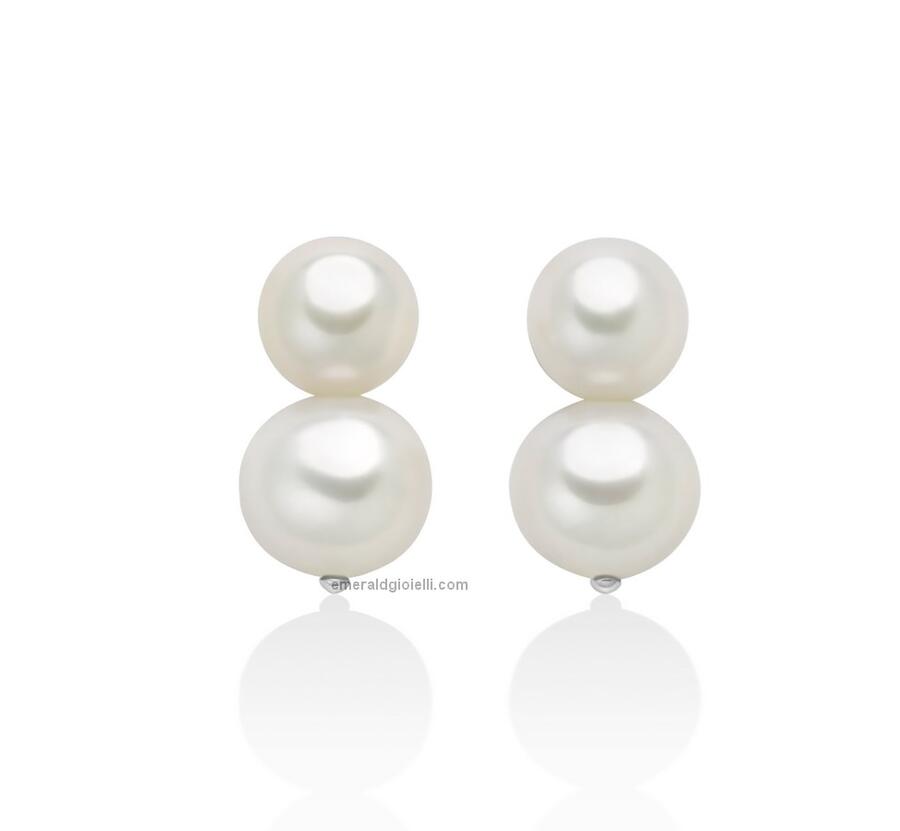 PER2770 Orecchini in Argento con doppia perla Miluna 