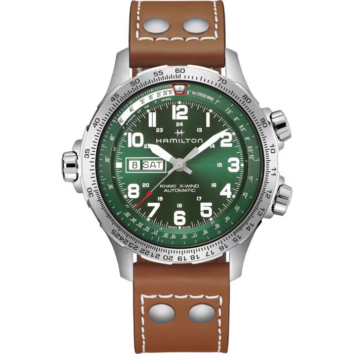 HAMILTON KHAKI AVIATION X-WIND DAY DATE AUTO 