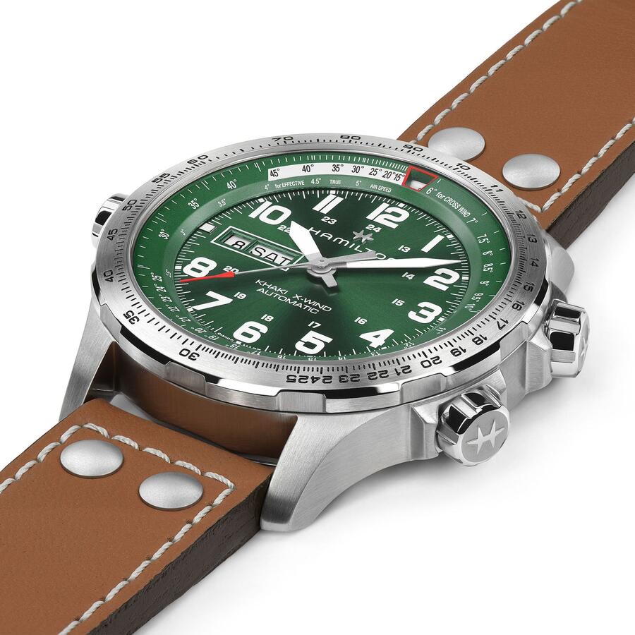 HAMILTON KHAKI AVIATION X-WIND DAY DATE AUTO 