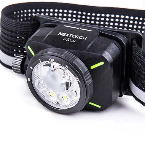 NEXTORCH HeadLamp eSTAR Ricaricabile 1300 Lumen Led Black