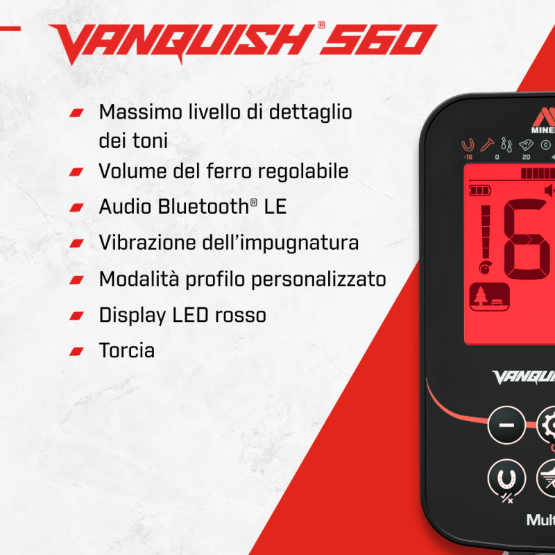 MINELAB VANQUISH 560 – Metal Detector MULTI-IQ Multifrequenza