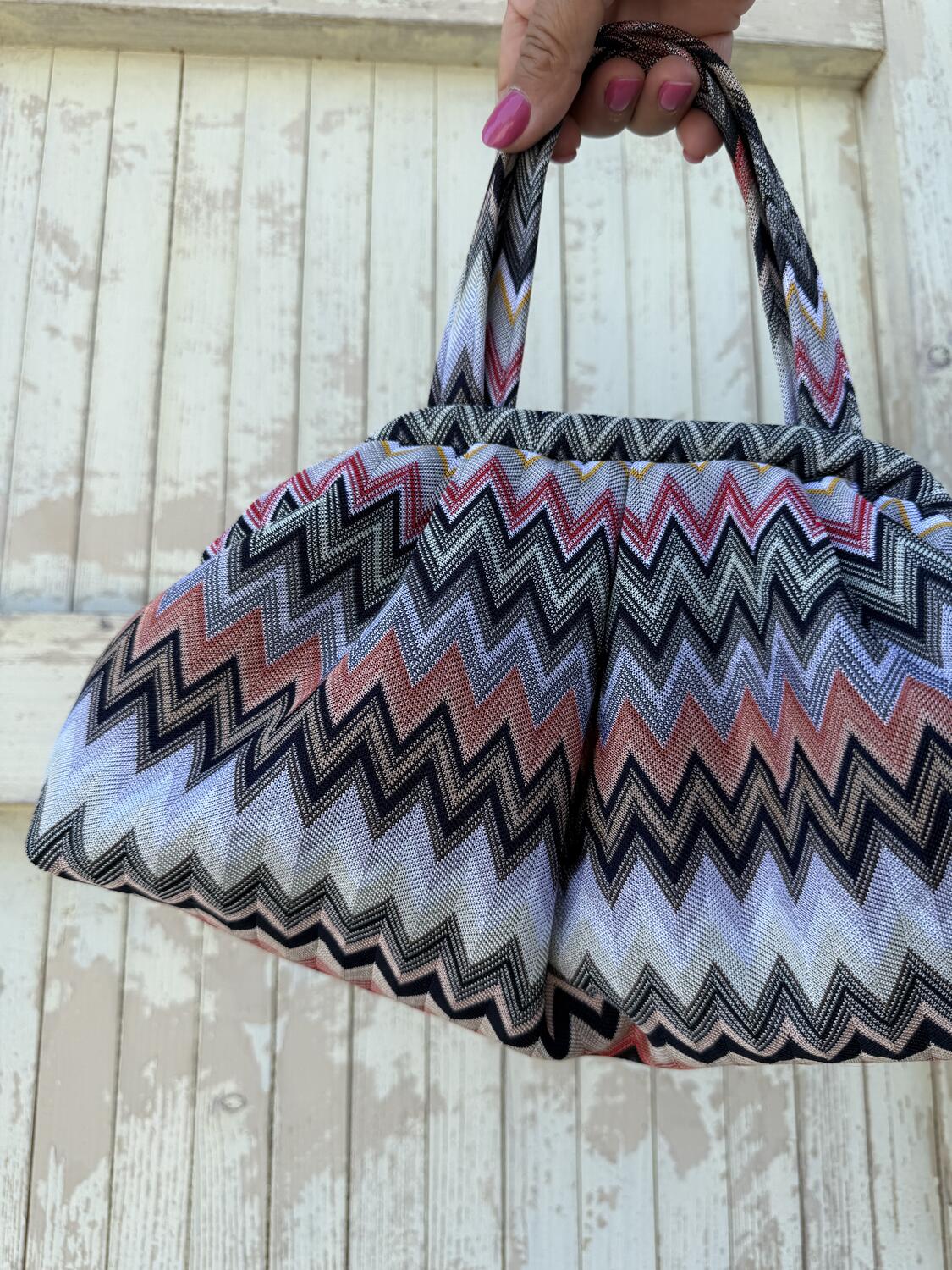 Soft Bag zig zag grigi