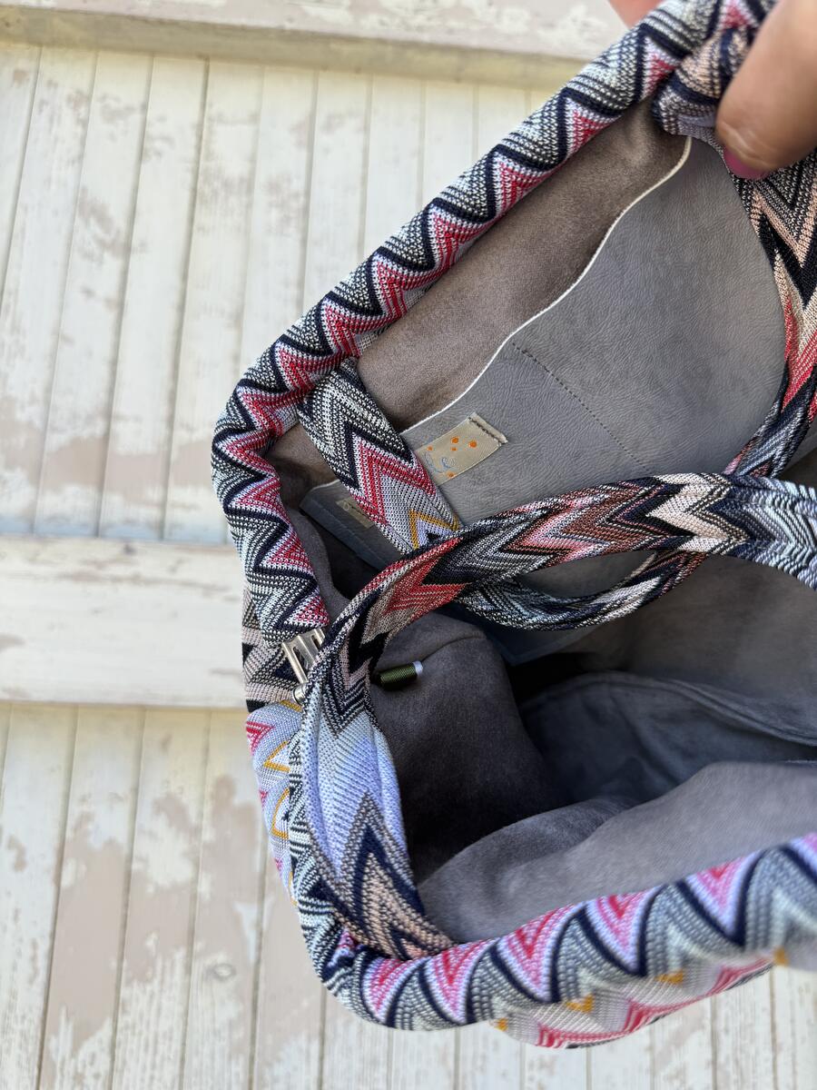 Soft Bag zig zag grigi