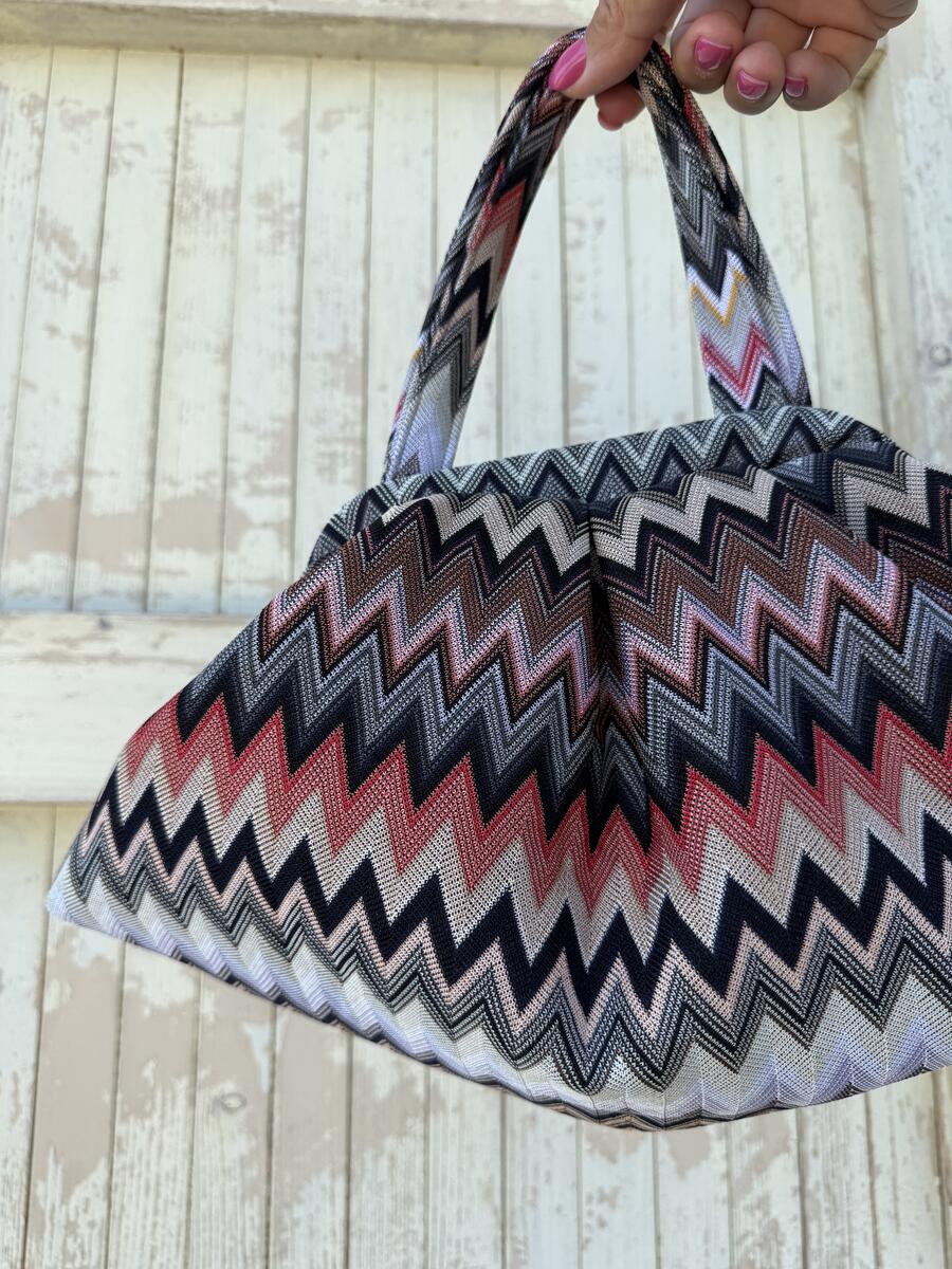 Soft Bag zig zag grigi