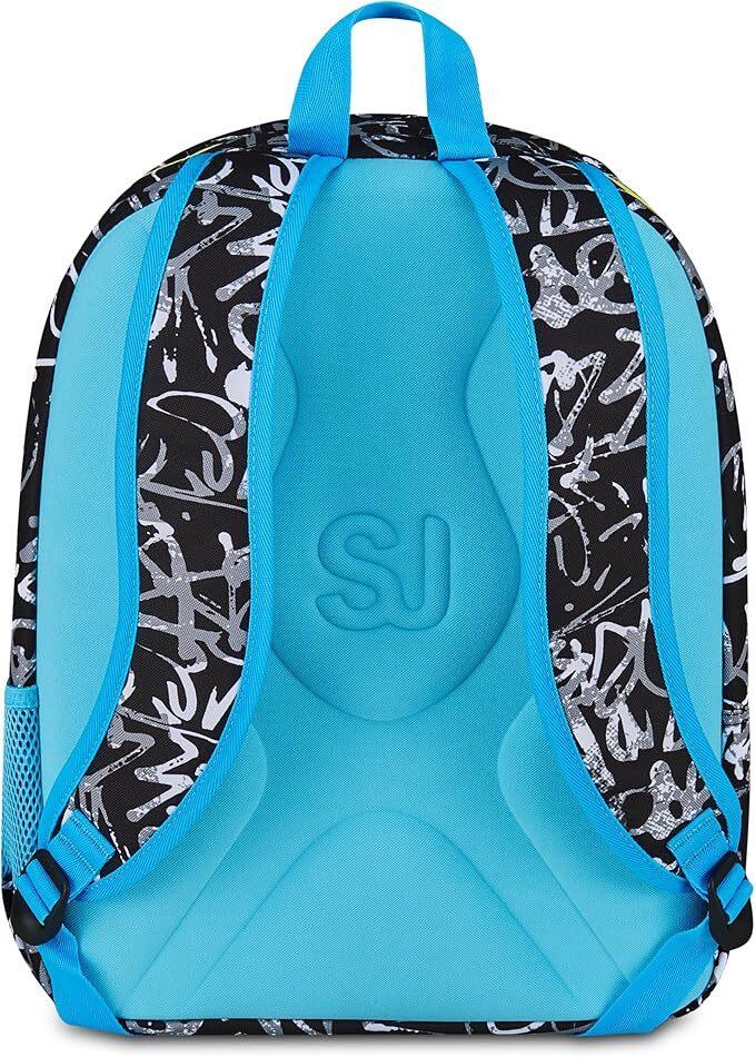 SJ GANG STYLE JAM GANG Zaino Doppio Scomparto Sj Ever, Nero, Tasca Porta Borraccia, Maxi Capienza, Schienale Preformato, Zaino Scuola Elementare, Bambino
