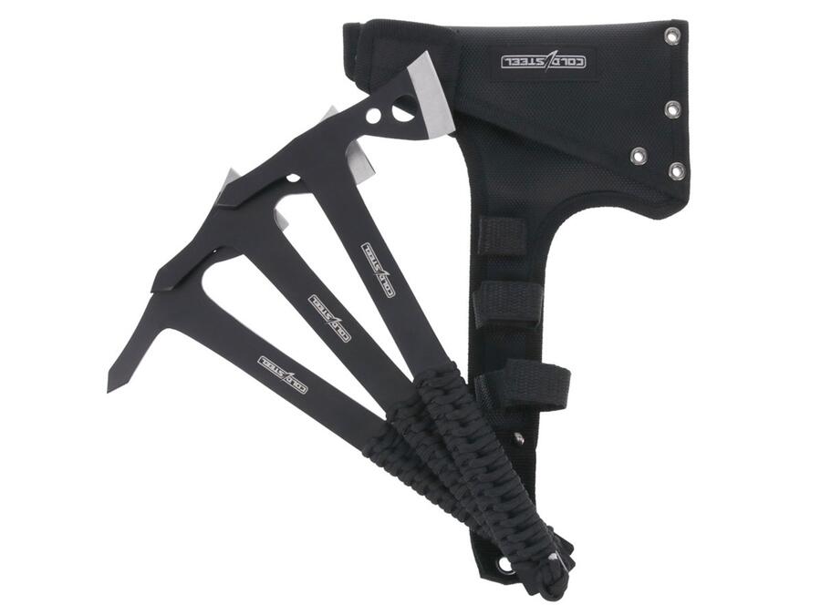 COLD STEEL Throwing Axes 10.5" con Paracord e Fodero – Set 3 Asce da Lancio 
