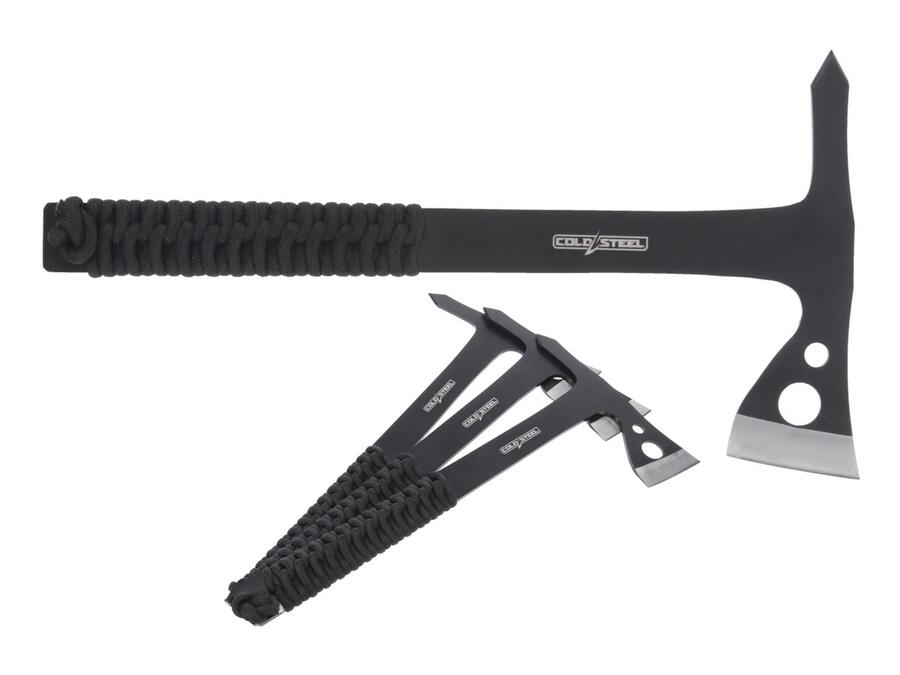 COLD STEEL Throwing Axes 10.5" con Paracord e Fodero – Set 3 Asce da Lancio 