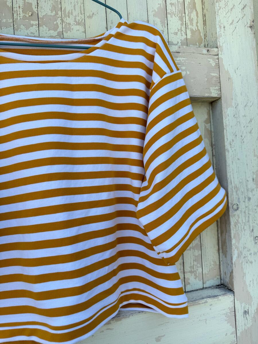T-shirt righe gialle 