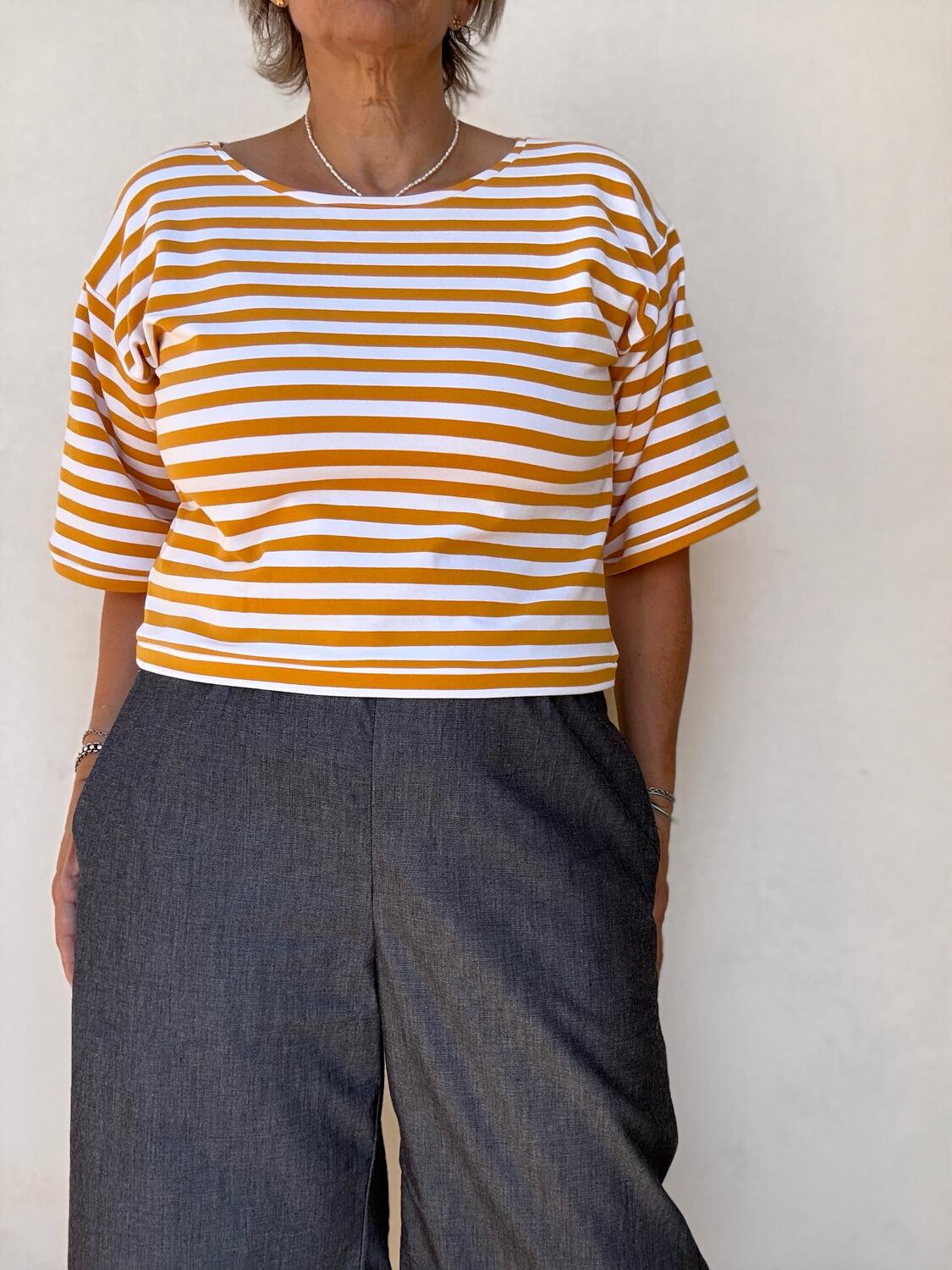 T-shirt righe gialle 