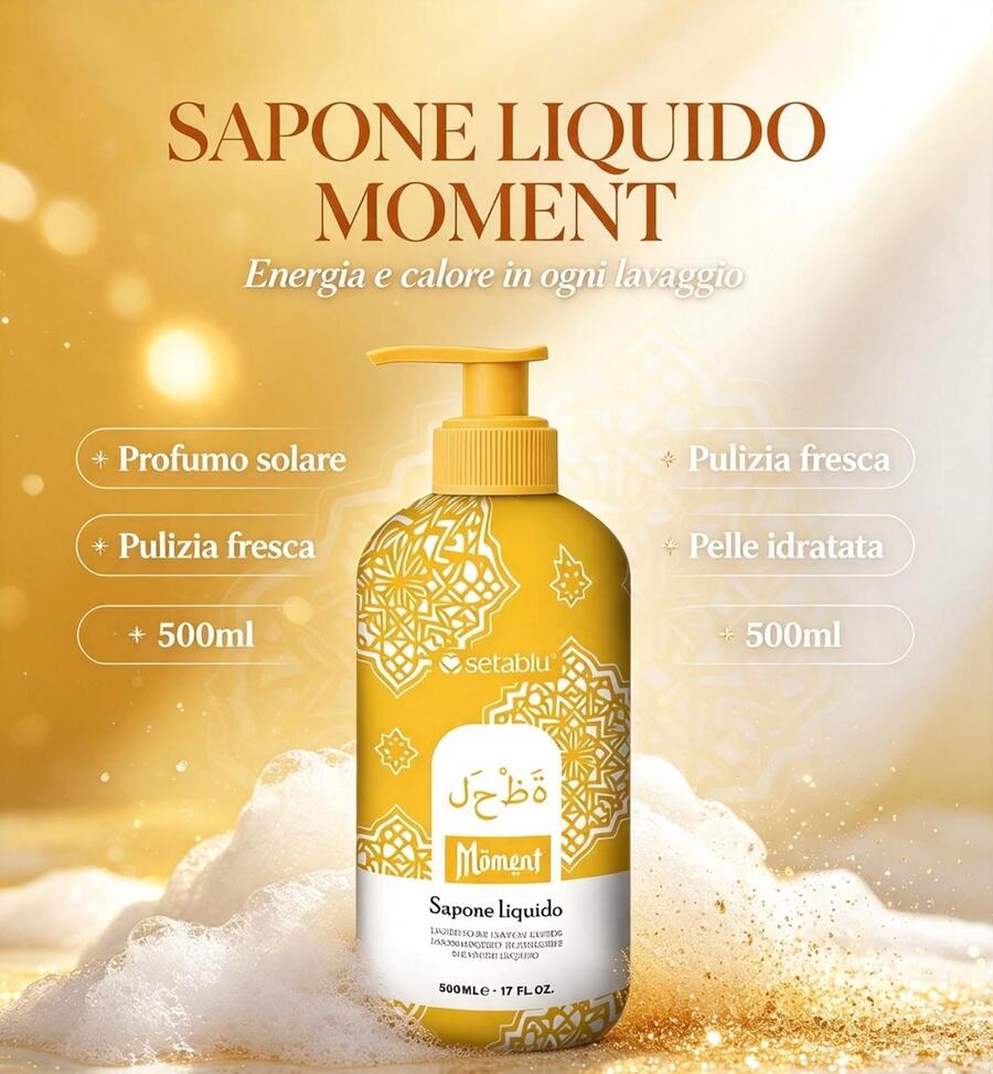 Seta Blu Sapone Liquido da 500 ml Moment