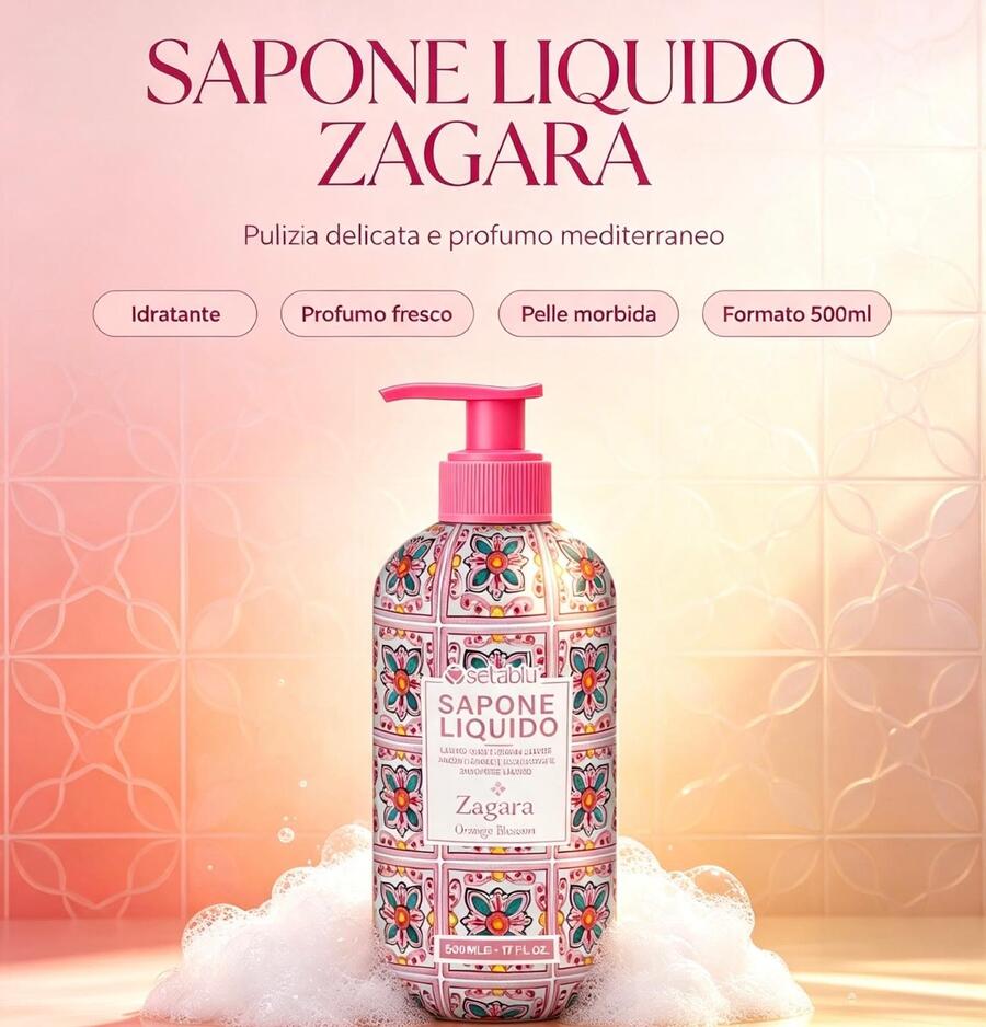 Seta Blu Sapone Liquido da 500 ml Zagara