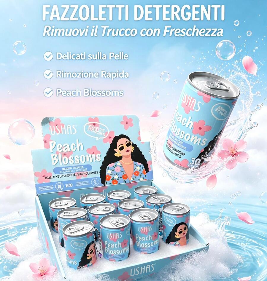 Ushas Salviettine Struccanti [Conf. da 12 pezzi]