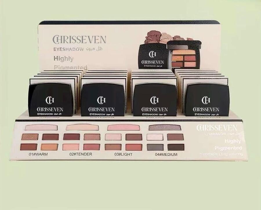 Chrisseven Eyeshadow Highly Pigmented Con Specchio E Pennello [Conf. da 24 pezzi]