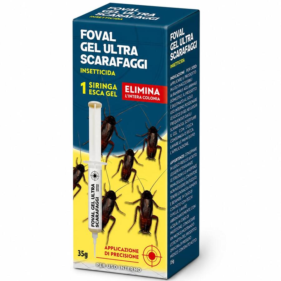 Adama FOVAL GEL SCARAFAGGI Siringa esca insetticida attrattivo blatte da 35 GR