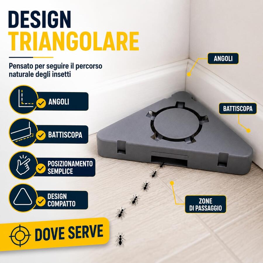 2 Trappole Adama Foval Gel Trappola Per interni Formiche Insetticida 10g