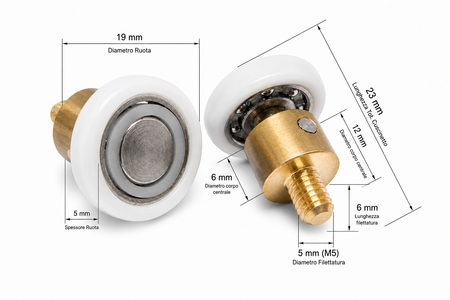 R400/13 - 19 Snodo Short M5 - kit 2 pezzi