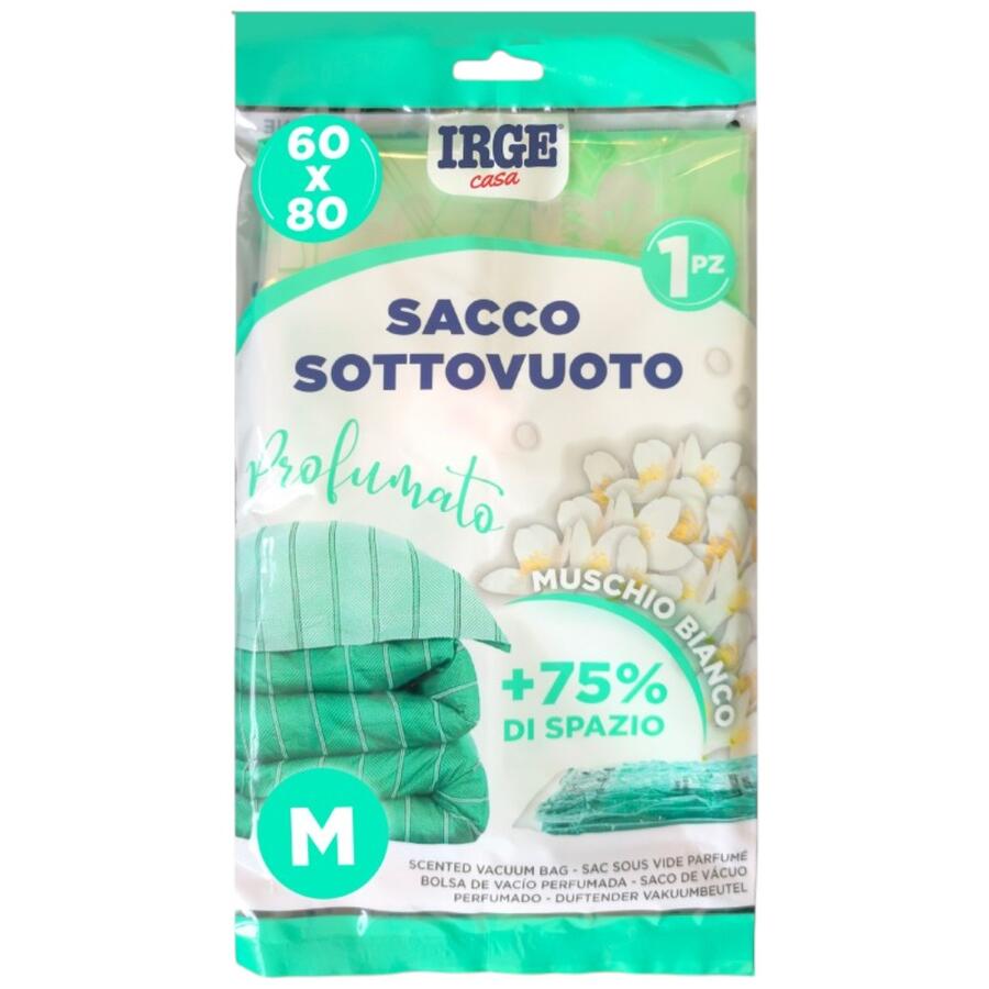  IRGE SACCO SOTTO VUOTO PROFUMATO 60x80 CM MUSCHIO BIANCO 