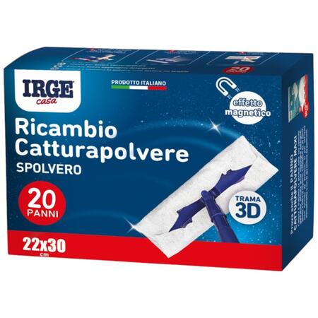 IRGE RICAMBIO PANNO CATTURA POLVERE 20 PANNI 