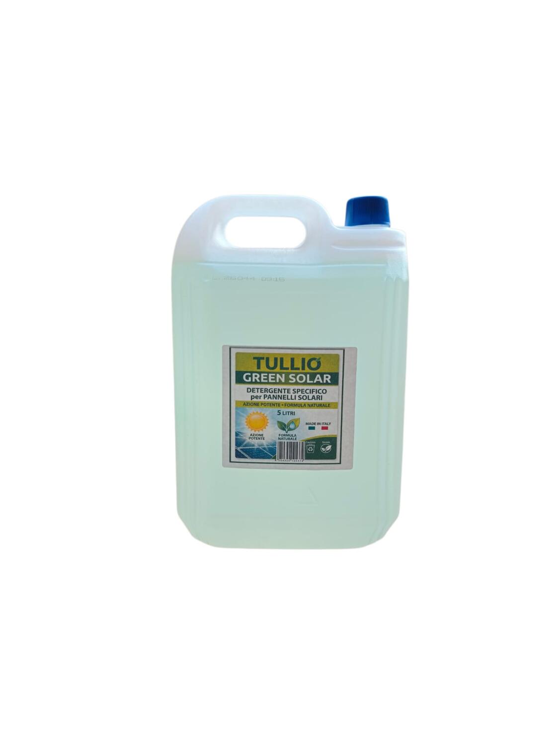 5L Tullio Green Solar Detergente Specifico per Pannelli Solari e Fotovoltaici, Formula Naturale
