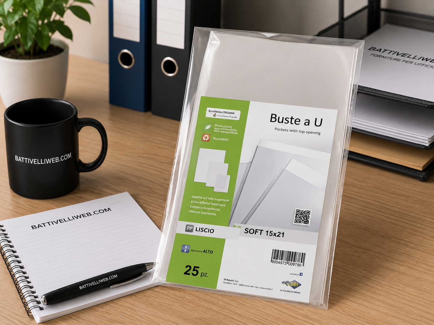 Busta a Sacco SOFT Lucida Trasparente SEI ROTA - conf. 25 pz