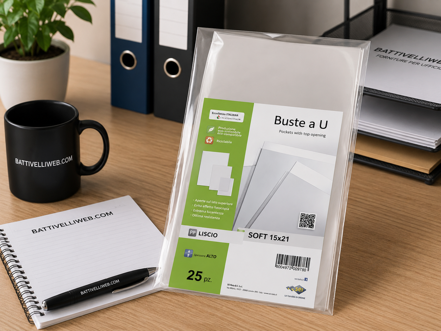 Busta a Sacco SOFT Lucida Trasparente SEI ROTA - conf. 25 pz
