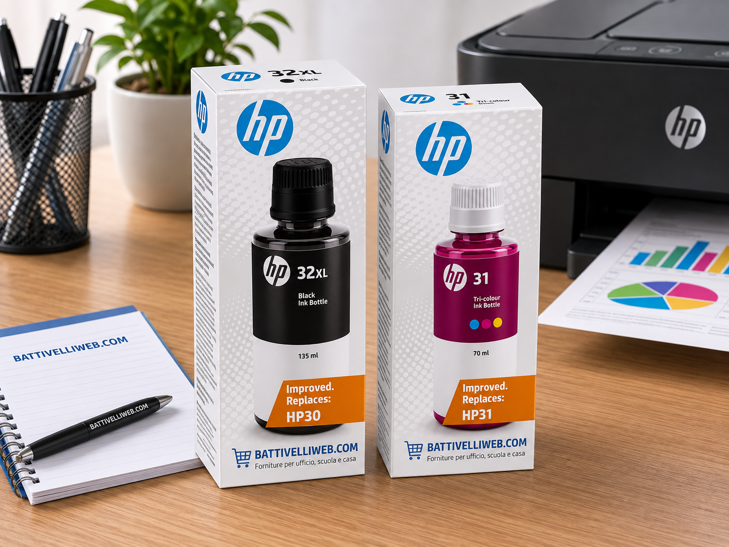 Cartuccia per Stampante InkJet 32XL Nero / 31 Colori HP