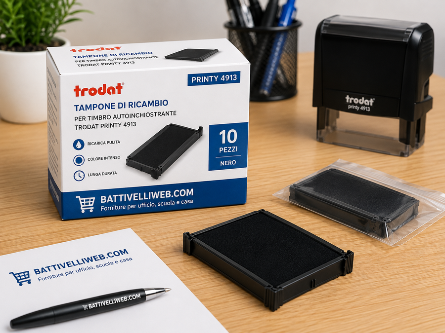Tampone Ricambio per Timbro Autoinchiostrante TRODAT PRINTY 4913 - conf. 10 pz