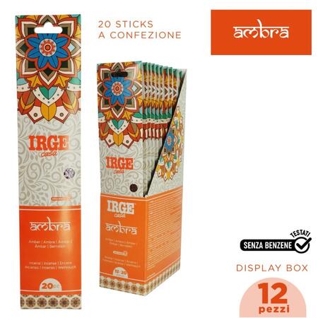 IRGE INCENSO STICK 20 PEZZI AMBRA 
