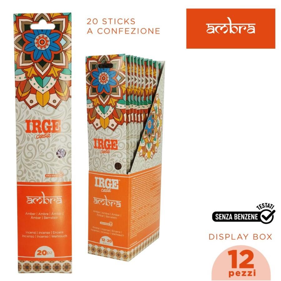 IRGE INCENSO STICK 20 PEZZI AMBRA 