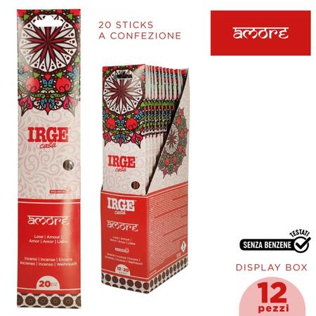  IRGE INCENSO STICK 20 PEZZI AMORE