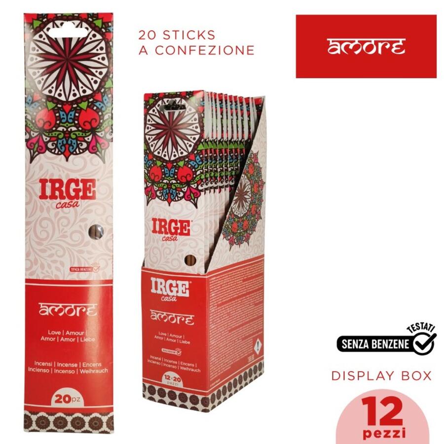  IRGE INCENSO STICK 20 PEZZI AMORE