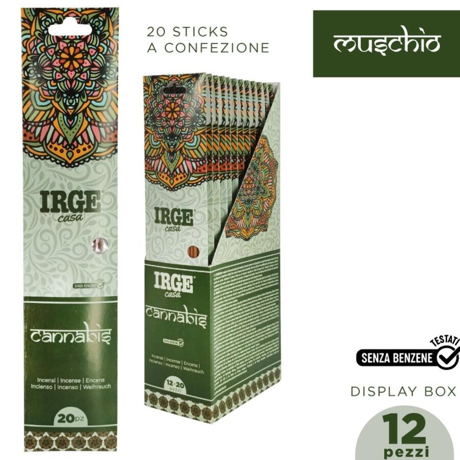 IRGE INCENSO STICK 20 PEZZI CANNABIS