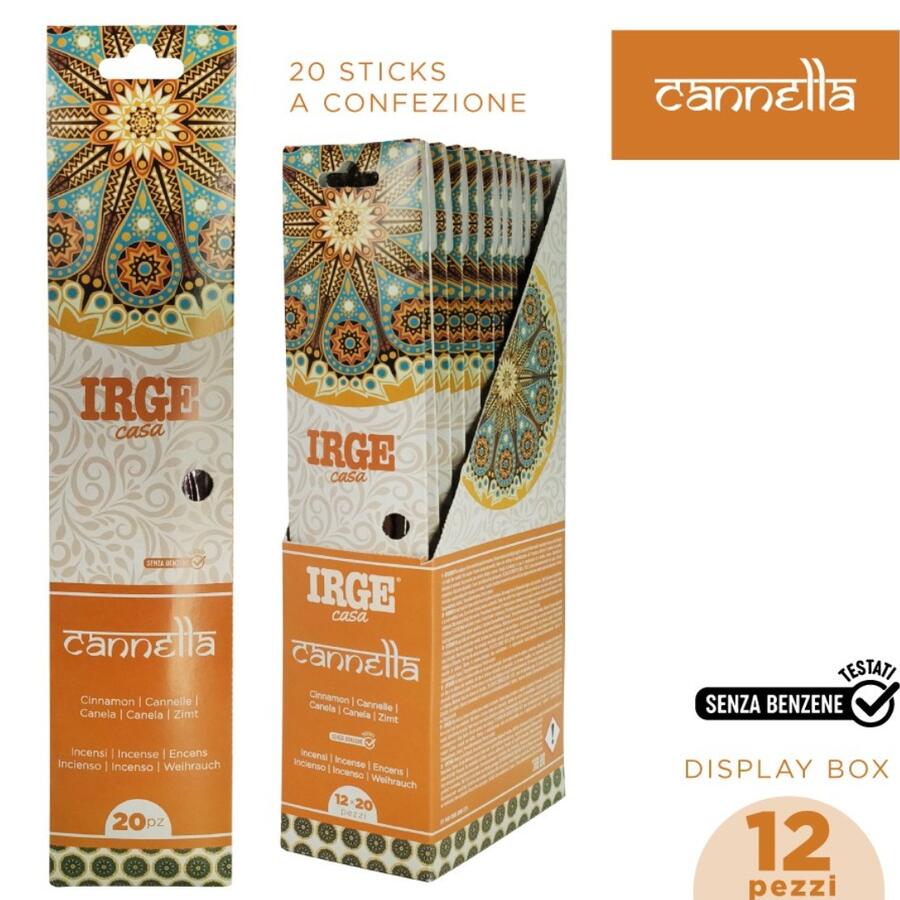  IRGE INCENSO STICK 20 PEZZI CANNELLA