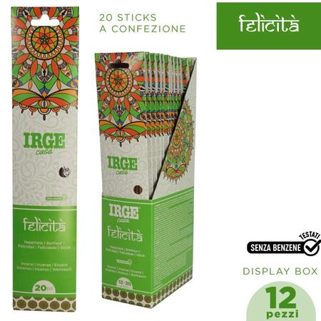 IRGE INCENSO STICK 20 PEZZI FELICITA' 