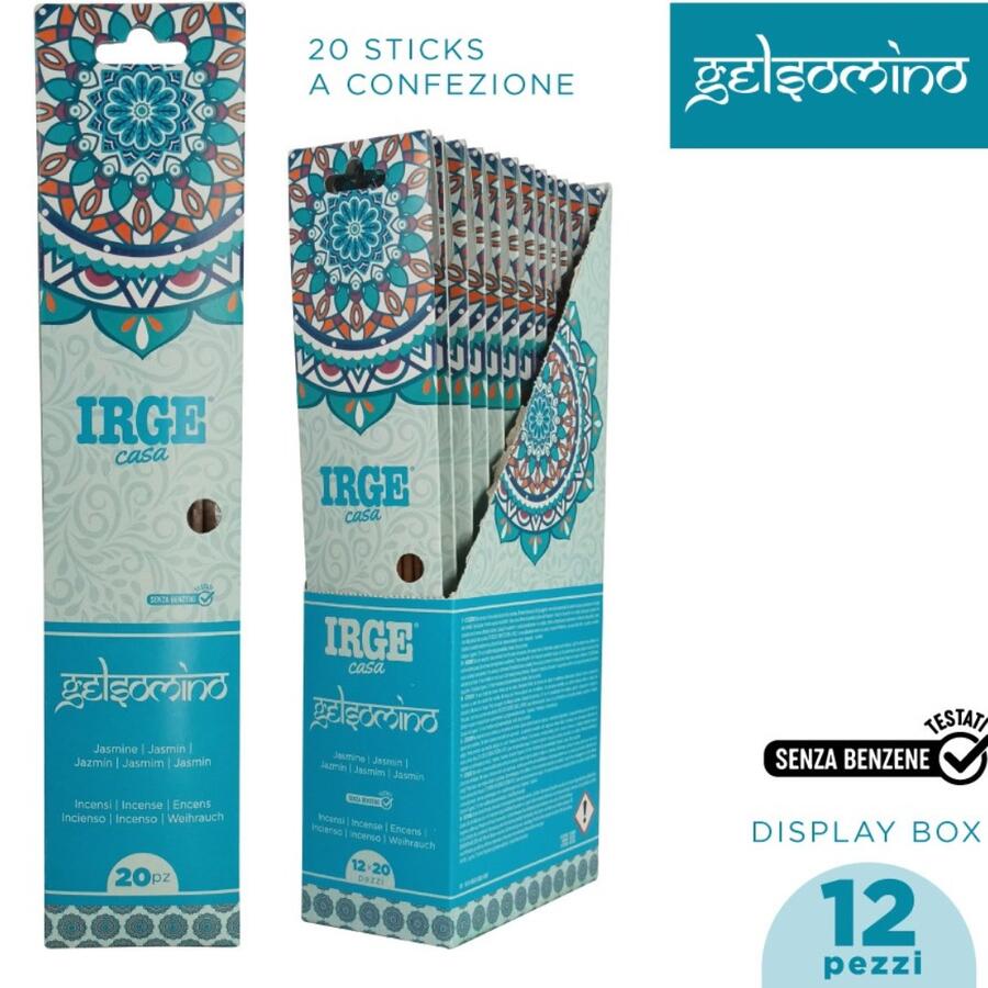IRGE INCENSO STICK 20 PEZZI GELSOMINO