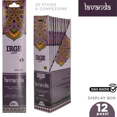 IRGE INCENSO STICK 20 PEZZI LAVANDA