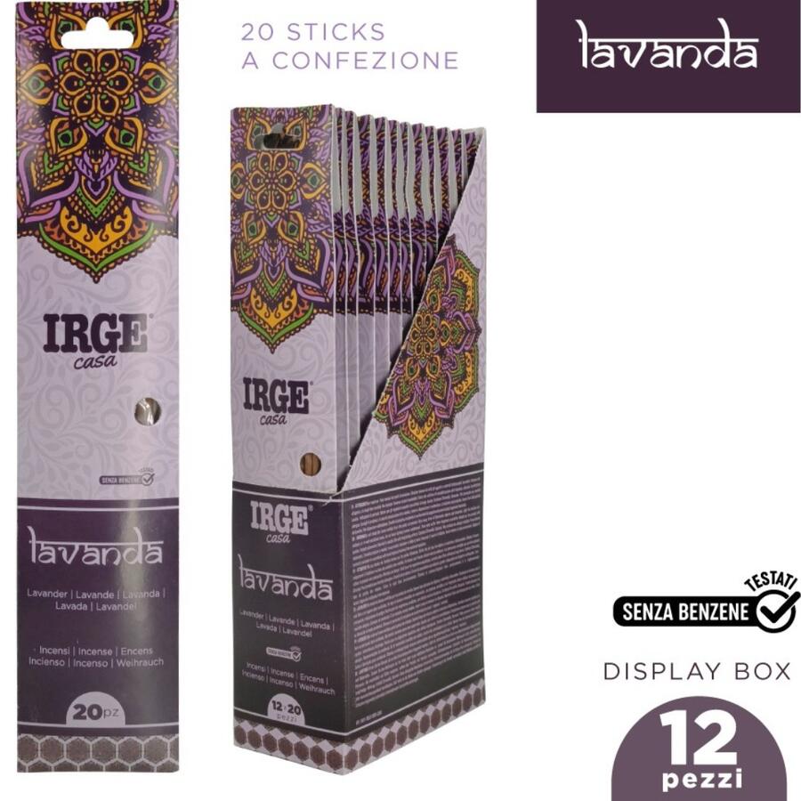 IRGE INCENSO STICK 20 PEZZI LAVANDA