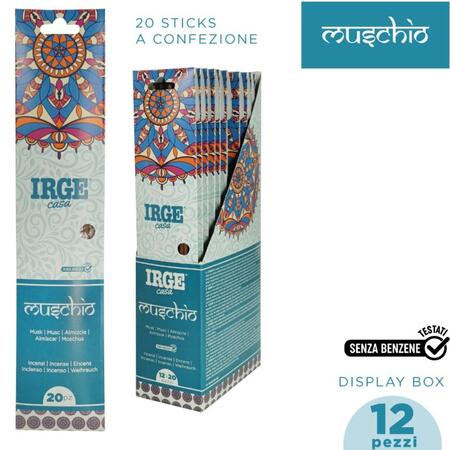  IRGE INCENSO STICK 20 PEZZI MUSCHIO 
