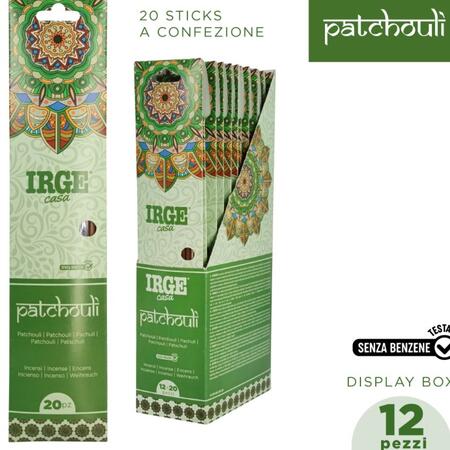 IRGE INCENSO STICK 20 PEZZI PATCHOULI