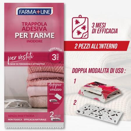 IRGE FARMALINE TRAPPOLA ADESIVA PER TARME INODORE 2 PEZZI