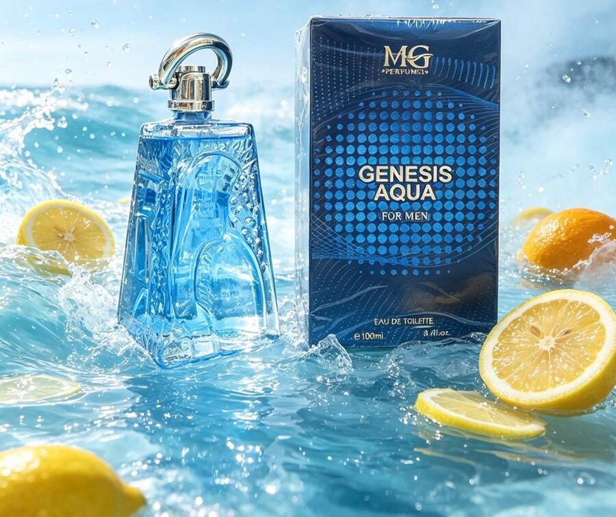 MG Profumo EDT da 100 ml Genesis Aqua For Men 